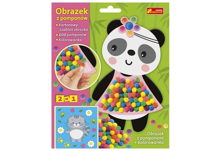 Obrazek z pomponów Panda 2 w 1