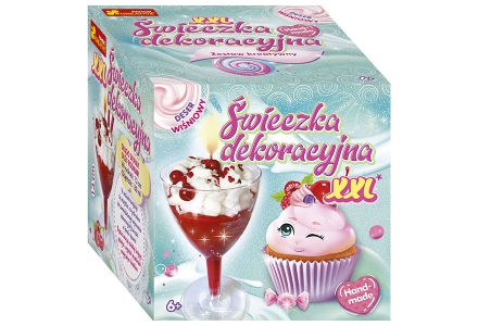 Świeczka dekoracyjna - deser wiśniowy